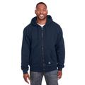 Berne SZ101 Men's Heritage Thermal-Lined Full-Zip Hooded Sweatshirt in Navy Blue size Medium | Cotton/Polyester Blend