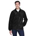 Harriton M990 Men's 8 oz. Full-Zip Fleece Jacket in Black size Large | Polyester