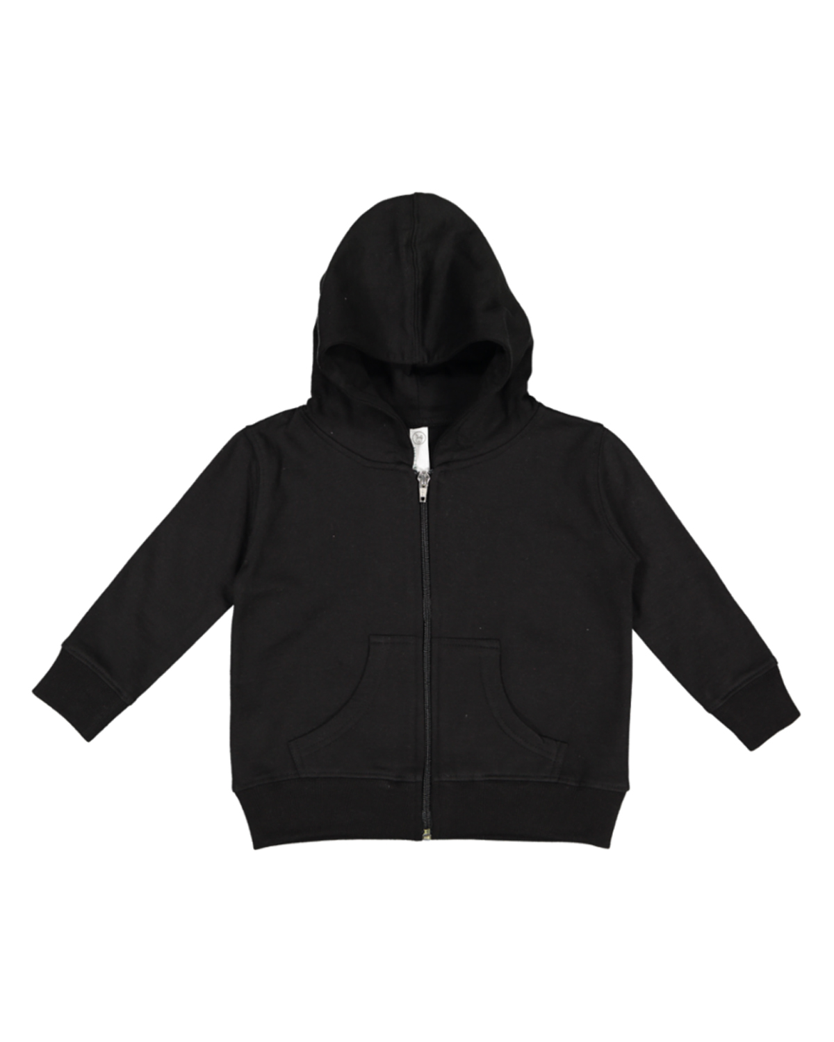 Rabbit Skins 3346 Toddler Zip Fleece Hoodie in Black size 4 | Ringspun Cotton LA3346