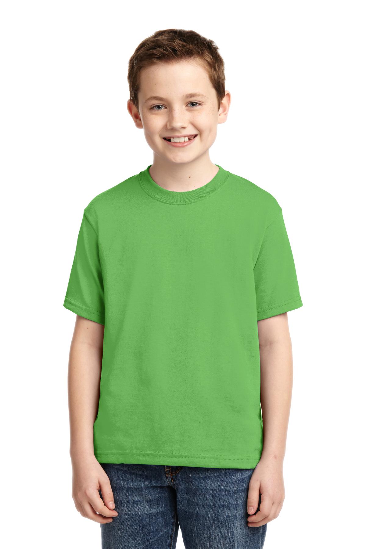 Jerzees 29B Youth Dri-Power 50/50 T-Shirt in Kiwi size XS | Cotton Polyester 29BR