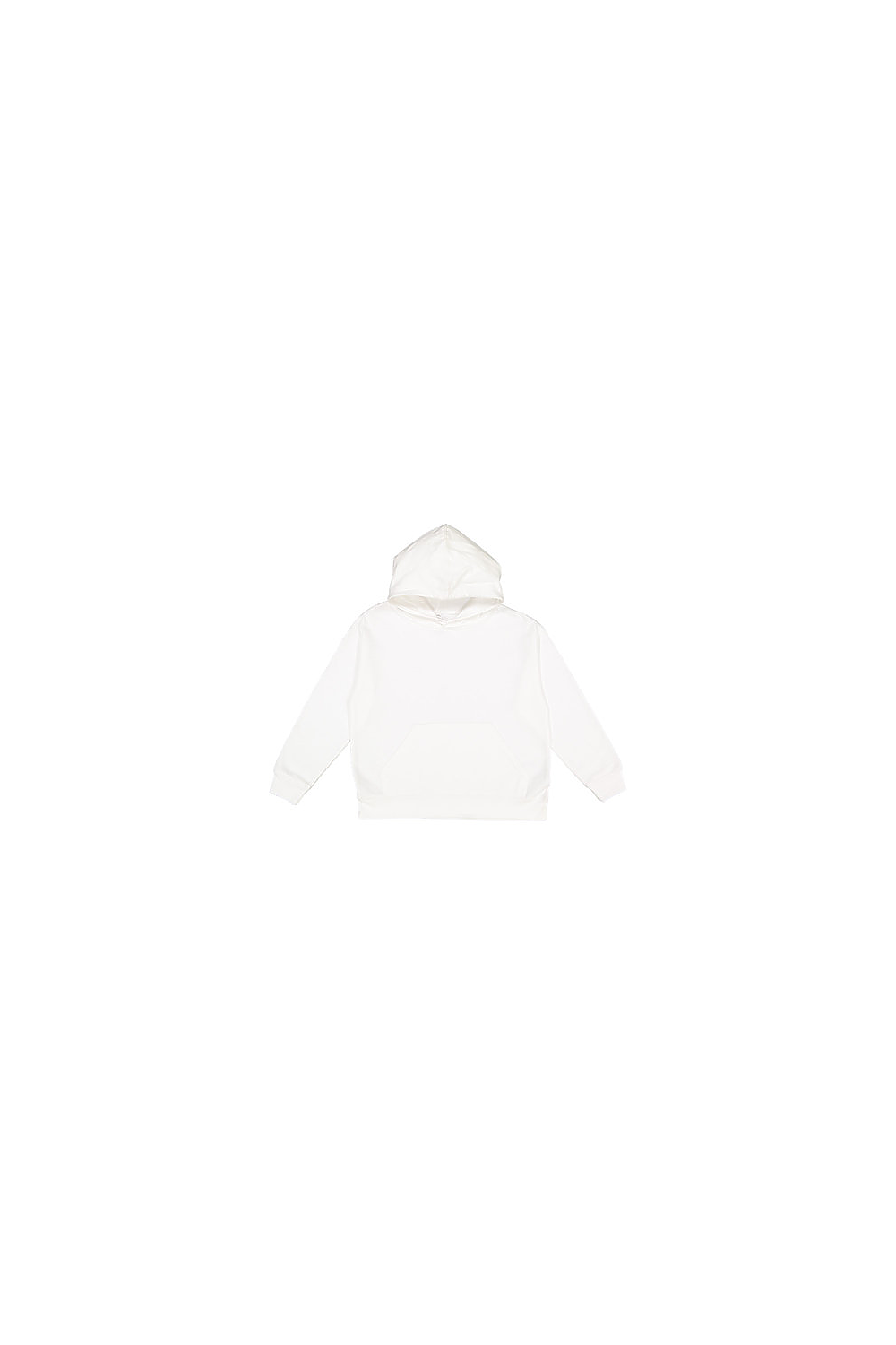 LAT 2296 Youth Fleece Hoodie Sweatshirt in White size Large LA2296