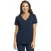 Next Level 3940 Women's Relaxed V-Neck T-Shirt in Midnight Navy Blue size 2XL | Ringspun Cotton NL3940
