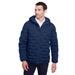 North End NE708 Men's Loft Puffer Jacket in Classic Navy Blue/Carbon size 3XL | Polyester