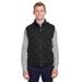 North End NE709 Men's Men s Loft Pioneer Hybrid Vest in Black/Black/Carbon size XL | Polyester