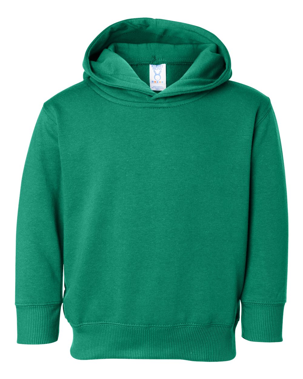 Rabbit Skins 3326 Toddler Pullover Fleece Hoodie in Kelly size 2 | Ringspun Cotton LA3326