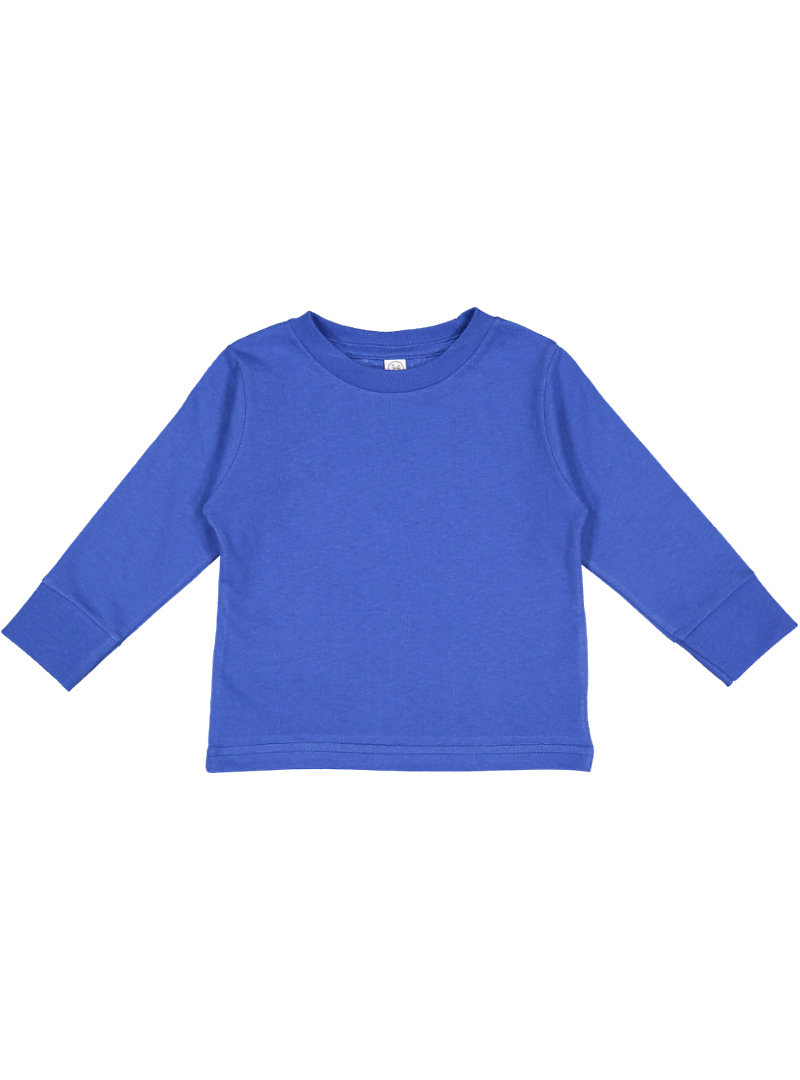 Rabbit Skins 3311 Toddler Long Sleeve Top in Royal Blue size 2 | Cotton LA3311 - ShirtSpace