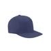 Flexfit 6297F Adult Wooly Twill Pro Baseball On-Field Shape Cap with Flat Bill in Navy Blue size Small/Medium