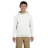 Jerzees 996Y Youth NuBlend Pullover Hooded Sweatshirt in White size Medium 996YR