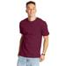 Hanes 5180 Beefy-T-Shirt - Cotton T-Shirt in Maroon size XL | Ringspun