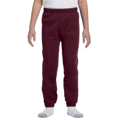 Jerzees 973B Youth 8 oz. NuBlend Fleece Sweatpants in Maroon size XL | Cotton Polyester 973BR