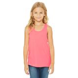 Bella + Canvas 3480Y Youth Jersey Tank Top in Neon Pink size Large | Ringspun Cotton B3480Y