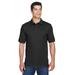 Harriton M200 Men's 6 oz. Ringspun Cotton PiquÃ© Short-Sleeve Polo Shirt in Black size 5XL