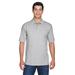 Harriton M200 Men's 6 oz. Ringspun Cotton PiquÃ© Short-Sleeve Polo Shirt in Grey Heather size Large