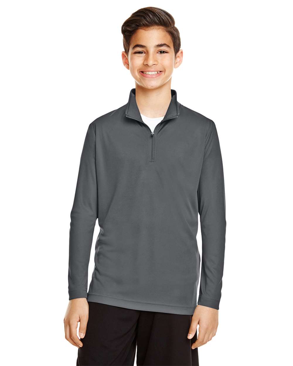 Team 365 TT31Y Youth Zone Performance Quarter-Zip Pullover T-Shirt size Large | Polyester