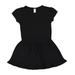 Rabbit Skins 5323 Toddler Baby Rib Dress in Black size 2 | Cotton LA5323