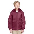 Team 365 TT73Y Youth Zone Protect Lightweight Jacket in Sport Maroon size XL | Polyester