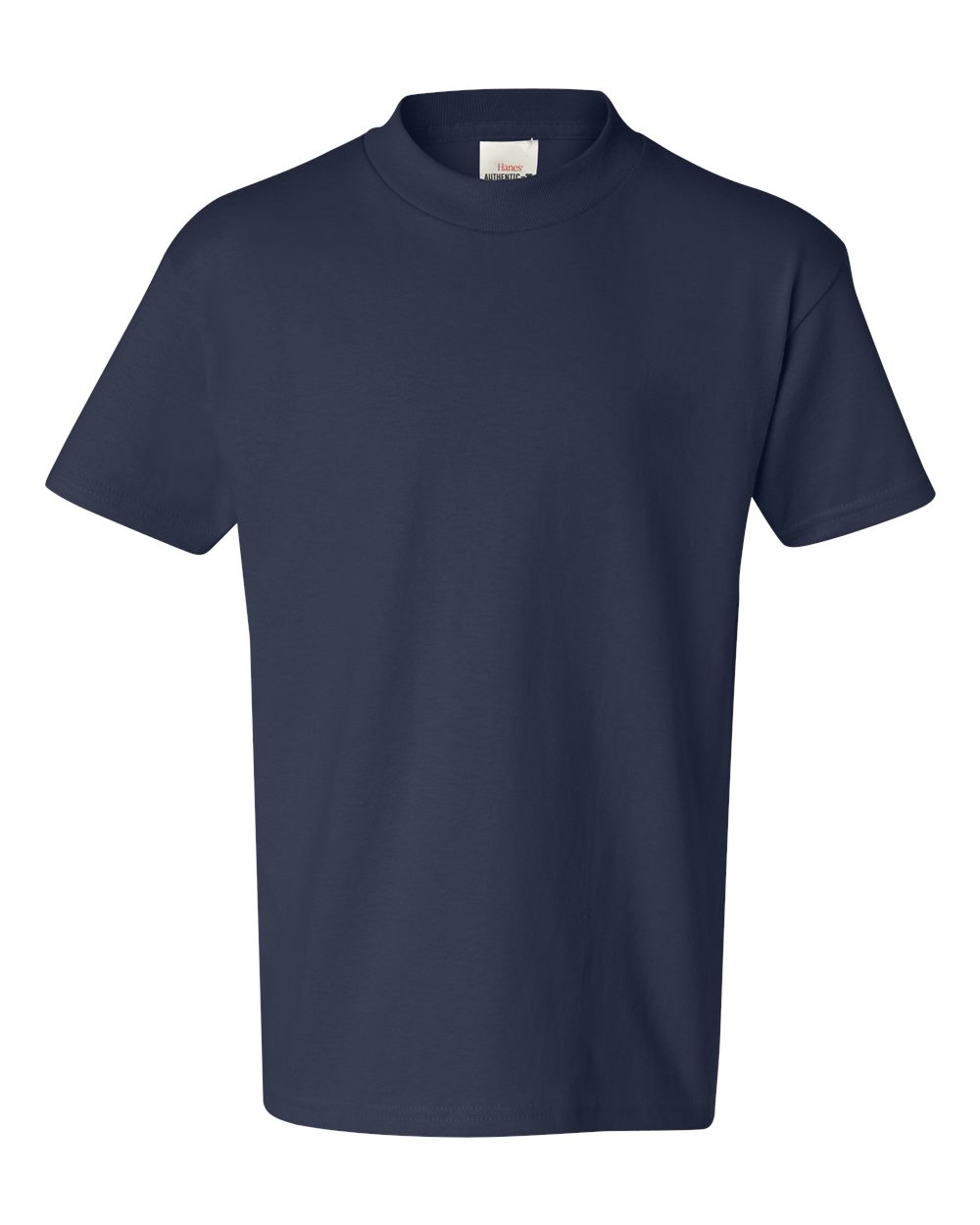 Hanes 54500 Youth Authentic T-Shirt in Navy Blue size Small | Cotton 5450