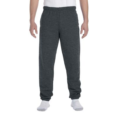 Jerzees 4850P SUPER SWEATS NuBlend - Sweatpant with Pockets in Black Heather size Large 4850MP, 4850MR