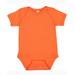 Rabbit Skins 4400 Infant Baby Rib Bodysuit in Orange size 24MOS | Ringspun Cotton LA4400, RS4400