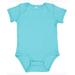 Rabbit Skins 4400 Infant Baby Rib Bodysuit in Caribbean size 6MOS | Ringspun Cotton LA4400, RS4400