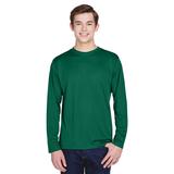 Team 365 TT11L Men's Zone Performance Long-Sleeve T-Shirt in Sport Forest Green size Medium | Polyester