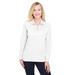 Devon & Jones DG20LW Women's CrownLux Performance Plaited Long Sleeve Polo Shirt in White size XL | Cotton/Polyester Blend