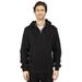 Threadfast Apparel 320Z Ultimate Fleece Full-Zip Hooded Sweatshirt in Black size Large | Cotton/Polyester Blend