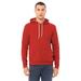 Bella + Canvas 3719 Sponge Fleece Pullover Hoodie in Red size Medium B3719, BC3719