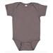 Rabbit Skins 4400 Infant Baby Rib Bodysuit in Charcoal size 12MOS | Ringspun Cotton LA4400, RS4400