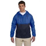 Harriton M750 Adult Packable Nylon Jacket in Royal/Navy Blue size 2XL