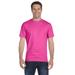 Hanes 5280 Adult Essential Short Sleeve T-Shirt in Wow Pink size XL | Cotton