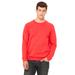 Bella + Canvas 3901 Sponge Fleece Crewneck Sweatshirt in Red size XS | Triblend DG3901, BC3901, B3901