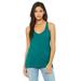 Bella + Canvas 8430 Women's Triblend Racerback Tank Top in Teal size Large B8430, BC8430