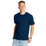 Hanes 5180 Beefy-T-Shirt - Cotton T-Shirt in Navy Blue size XL | Ringspun