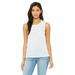 Bella + Canvas B8803 Women's Flowy Scoop Muscle Tank Top in White Marble size Medium | Ringspun Cotton 8803, BC8803