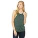 Bella + Canvas B8803 Women's Flowy Scoop Muscle Tank Top in Forest Green Marble size Medium | Ringspun Cotton 8803, BC8803