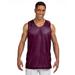 A4 NF1270 Athletic Men's Reversible Mesh Tank Top in Maroon/White size Large | Polyester A4NF1270