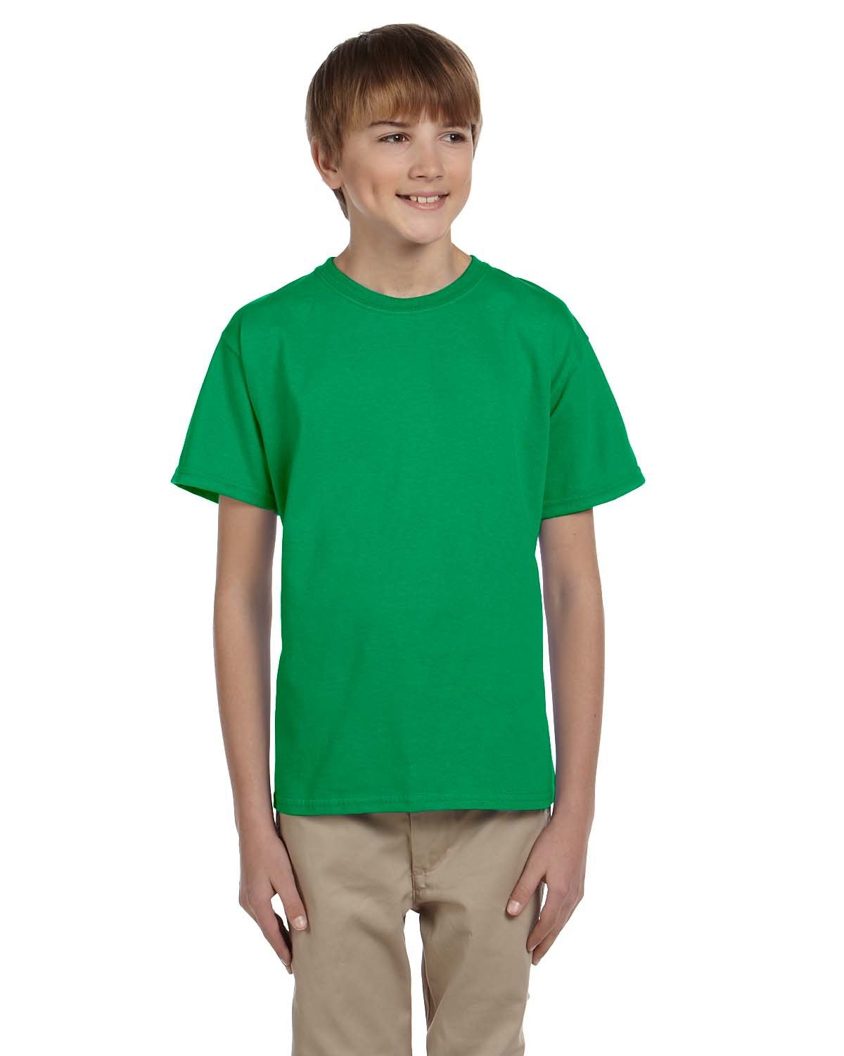Gildan G200B Youth Ultra Cotton T Shirt in Irish Green size Medium 2000B, G2000B