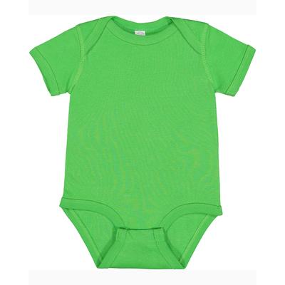 Rabbit Skins 4400 Infant Baby Rib Bodysuit in Green Apple size 18MOS | Ringspun Cotton LA4400, RS4400