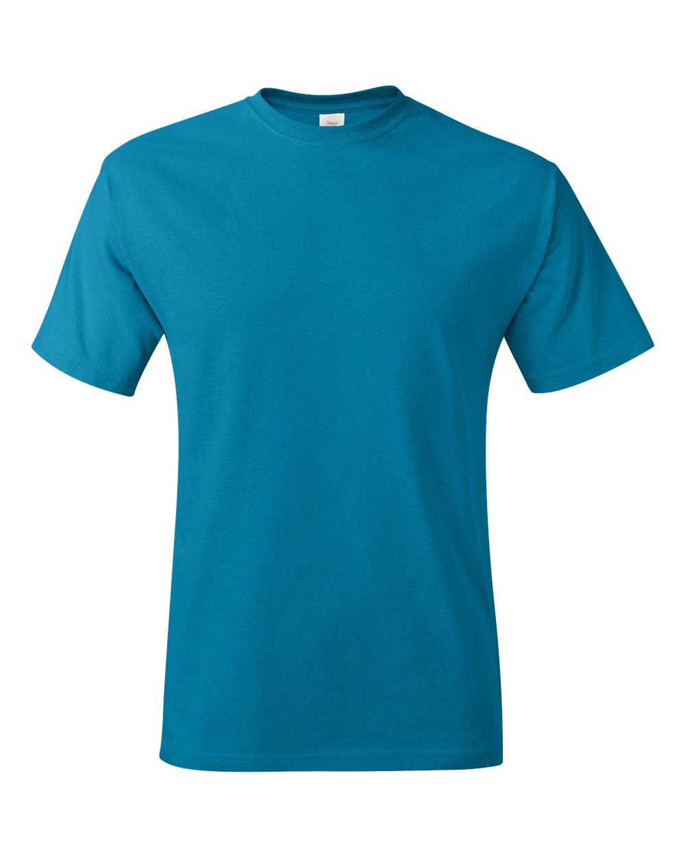 Hanes 5250T Men's Authentic-T T-Shirt in Teal size 3XL | Cotton 5250