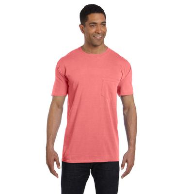 Comfort Colors 6030CC Adult Heavyweight RS Pocket T-Shirt in Watermelon size Small | Ringspun Cotton 6030, CC6030