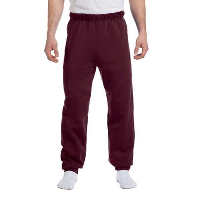 Jerzees 973 Adult NuBlend Fleece Sweatpants in Maroon size 2XL | Cotton Polyester 973M, 973MR