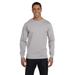 Hanes 5286 Men's 5.2 oz. ComfortSoft Cotton Long-Sleeve T-Shirt in Light Steel size Medium