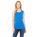 Bella + Canvas B8803 Women's Flowy Scoop Muscle Tank Top in True Royal Blue size Large | Ringspun Cotton 8803, BC8803