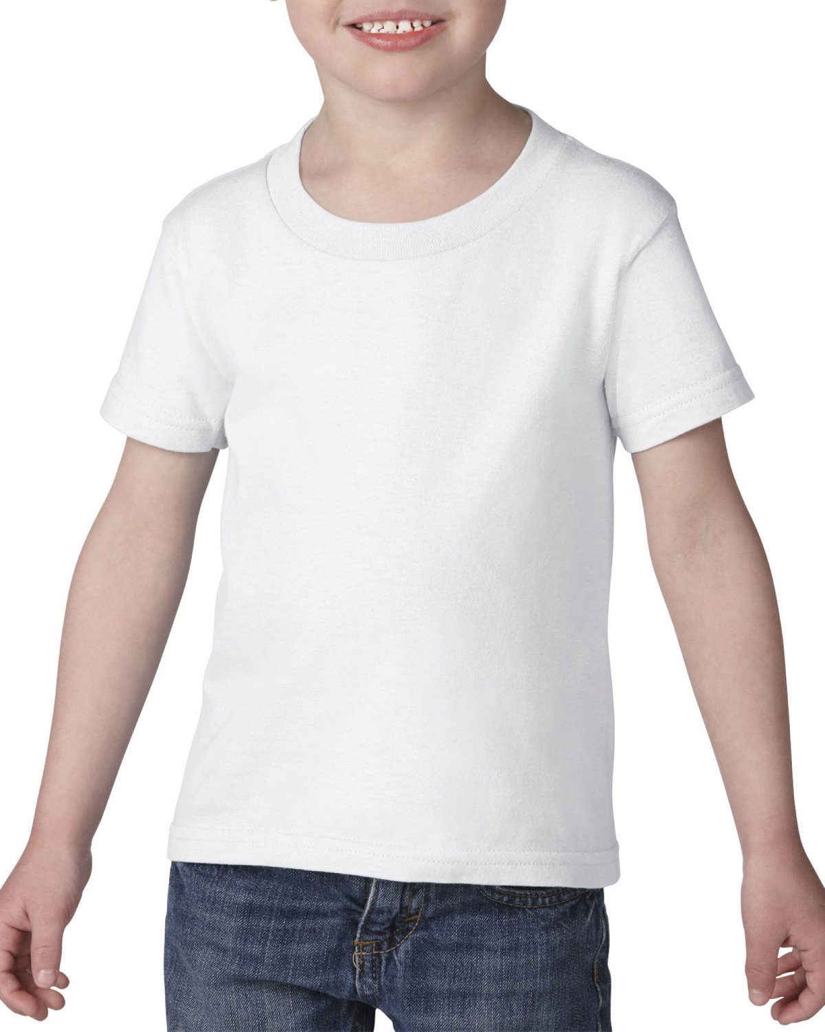 Gildan G510P Heavy Cotton Toddler Tshirt in White size 6 5100P, G5100P