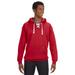 J America JA8830 Adult Sport Lace Hooded Sweatshirt in Red size 3XL | Ringspun Cotton 8830