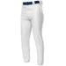 A4 NB6178 Athletic Youth Pro Style Elastic Bottom Baseball Pants in White size XS A4NB6178