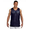 A4 NF1270 Athletic Men's Reversible Mesh Tank Top in Navy Blue/White size XL | Polyester A4NF1270