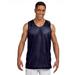 A4 NF1270 Athletic Men's Reversible Mesh Tank Top in Navy Blue/White size XL | Polyester A4NF1270