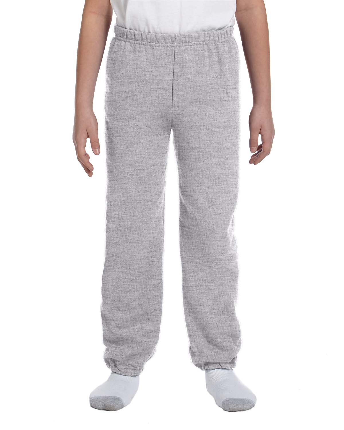 Gildan G182B Youth Heavy Blend Sweatpants in Sport Grey size Small | Cotton Polyester 18200B